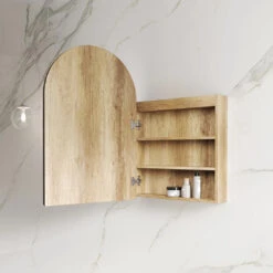 Otti LED Archie 900x600mm Natural Oak Shaving Cabinet - Premium Edition 2 Otti LED Archie 900x600mm Natural Oak Shaving Cabinet - Premium Edition -Cook & Bathe LED ARSV9060N Lifestyle1 Web