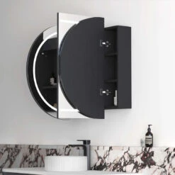 Otti LED Bondi 1200x750mm Black Oak Shaving Cabinet - Premium Edition -Cook & Bathe LED BOSV1275B Lifestyle1 Web