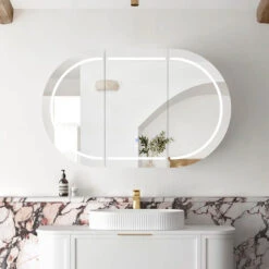 Otti LED Bondi 1200x750 White Shaving Cabinet - Premium Edition