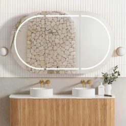 Otti LED Bondi 1500x900mm Natural Oak Shaving Cabinet - Premium Edition