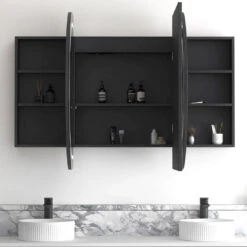 Otti LED Bondi 1800x900mm Black Oak Shaving Cabinet - Premium Edition -Cook & Bathe LED BOSV1890B VP