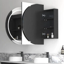 Otti LED Bondi 1800x900mm Black Oak Shaving Cabinet - Premium Edition -Cook & Bathe LED BOSV1890B Lifesrtyle Web