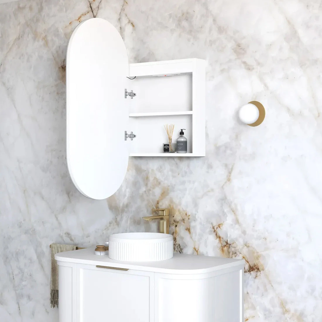 Otti LED Noosa 900x450mm White Shaving Cabinet - Premium Edition Otti LED Noosa 900x450mm White Shaving Cabinet - Premium Edition -Cook & Bathe LED SOV9045 VP 1