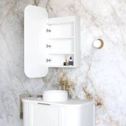 Otti LED Newport 900x450mm White Shaving Cabinet - Premium Edition -Cook & Bathe LED SSQ9045 VP 1