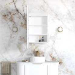 Otti LED Newport 900x450mm White Shaving Cabinet - Premium Edition -Cook & Bathe LED SSQ9045 VP 2