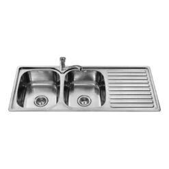 Bourne Matrix Double Bowl Sink Left-Side Bowl Stainless Steel