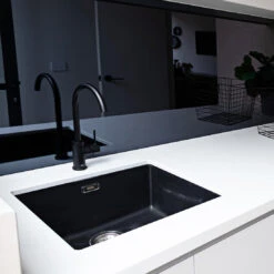 Franke Maris Granite Single Bowl 520mm Undermount Matte Black 4 Franke Maris Granite Single Bowl 520mm Undermount Matte Black -Cook & Bathe MRG110 52B MB lifestyle1