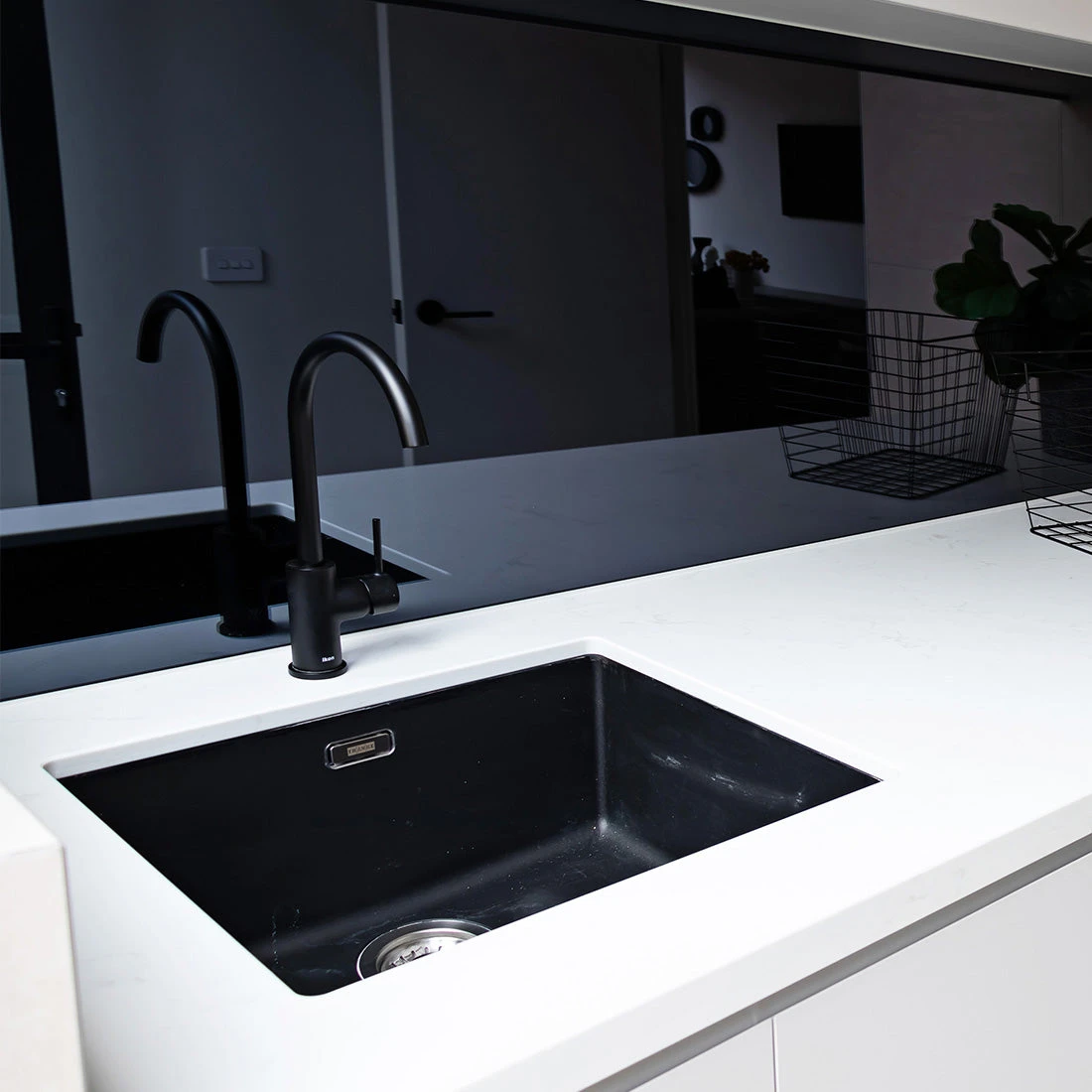 Franke Maris Granite Single Bowl 520mm Undermount Matte Black Franke Maris Granite Single Bowl 520mm Undermount Matte Black -Cook & Bathe MRG110 52B MB lifestyle1