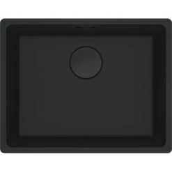 Franke Maris Granite Single Bowl 520mm Undermount Matte Black