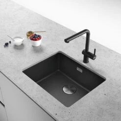 Franke Maris Granite Single Bowl 520mm Flushmount Onyx 2 Franke Maris Granite Single Bowl 520mm Flushmount Onyx -Cook & Bathe MRG210 52B ON lifestyle