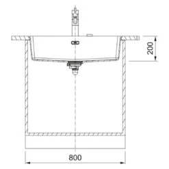 Franke Maris Granite Single Bowl 720mm Undermount Polar White -Cook & Bathe MRG210 52SG B spec2 1