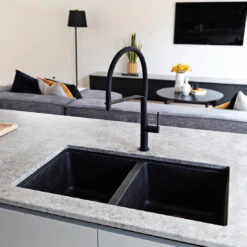 Franke Maris Granite Double Bowl 350-350mm Undermount Onyx 2 Franke Maris Granite Double Bowl 350-350mm Undermount Onyx -Cook & Bathe MRG 120 35 35B ON lifestyle