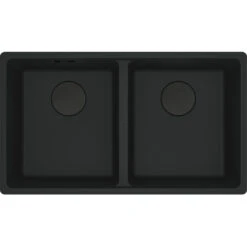 Franke Maris Granite Double Bowl 350-350mm Undermount Matte Black