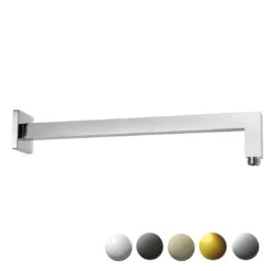 Cuadro Square Horizontal Shower Arm 400mm Chrome