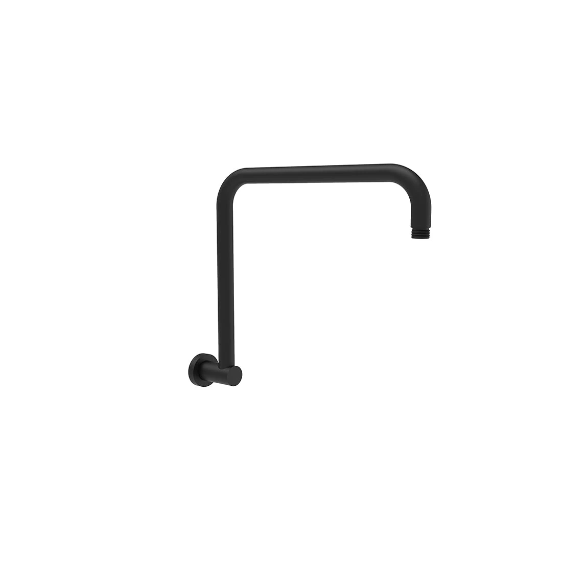 Cylindro Rectangle Curved Shower Arm Matte Black Cylindro Rectangle Curved Shower Arm Matte Black -Cook & Bathe PRY020 MB