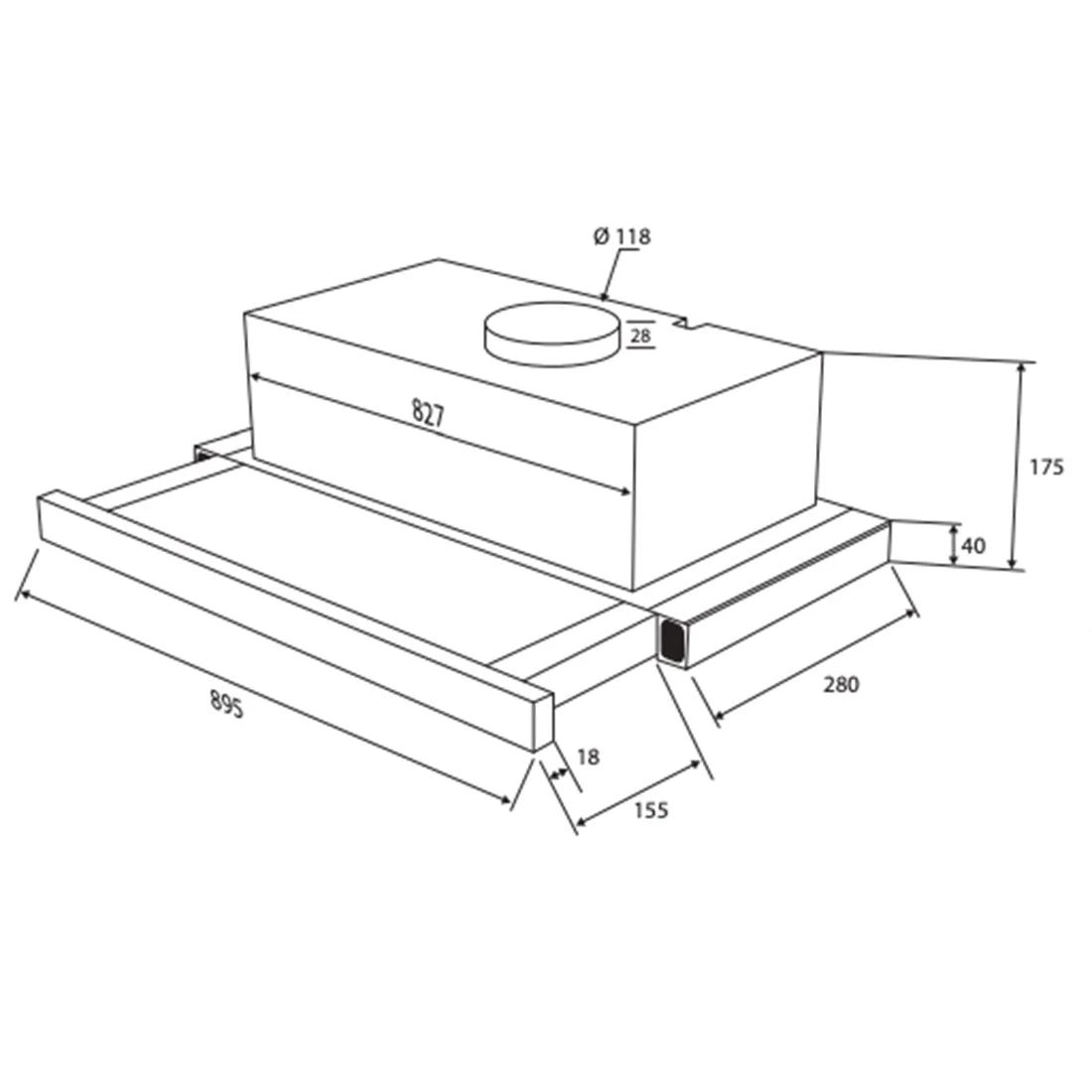 Kleenmaid Slide Out Rangehood Stainless Steel 90cm Kleenmaid Slide Out Rangehood Stainless Steel 90cm -Cook & Bathe RHSOR91 spec