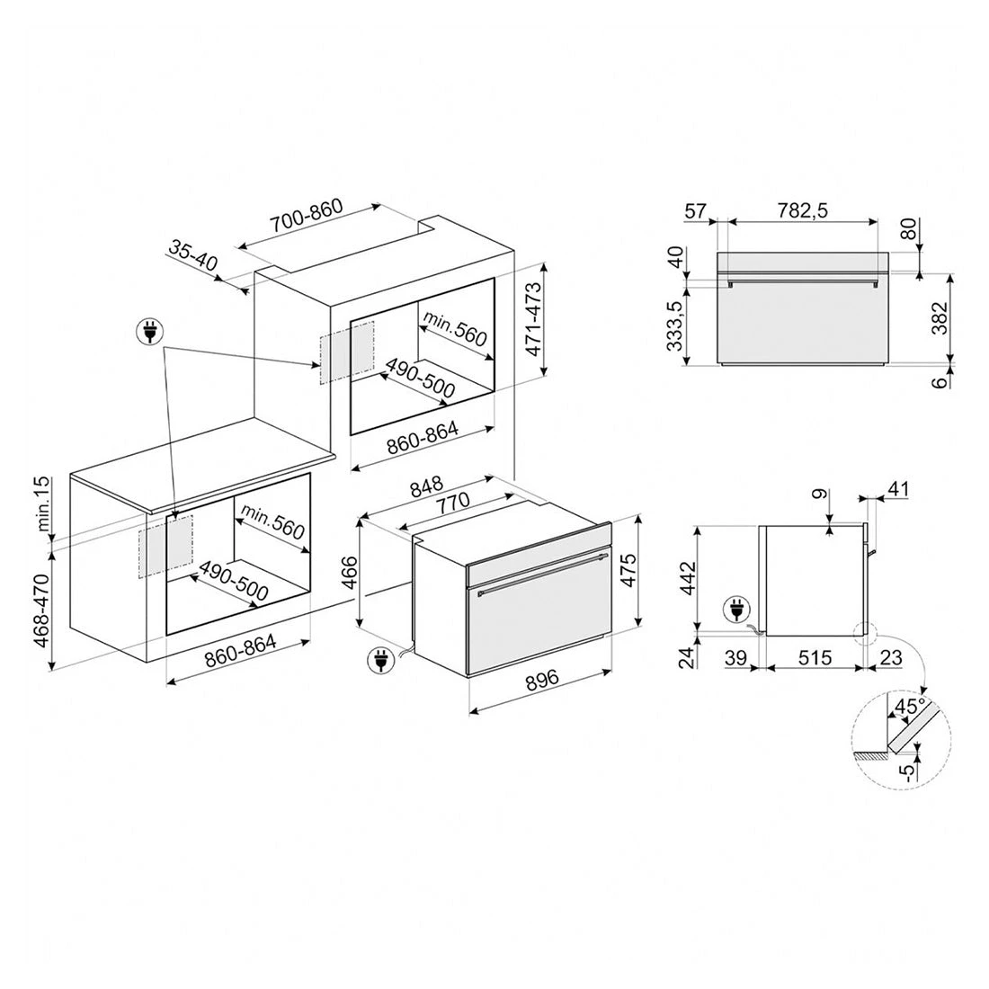 Smeg Classic Thermoseal Oven Stainless Steel 90cm Smeg Classic Thermoseal Oven Stainless Steel 90cm -Cook & Bathe SFRA9300TVX spec web