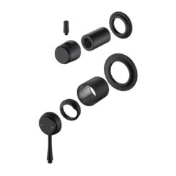 Bella Vista Mica Heritage Shower Mixer Diverter Black (Trim Kit Only)