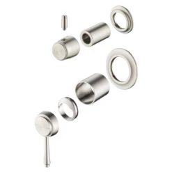 Bella Vista Mica Heritage Shower Mixer Diverter Brushed Nickel (Trim Kit Only)