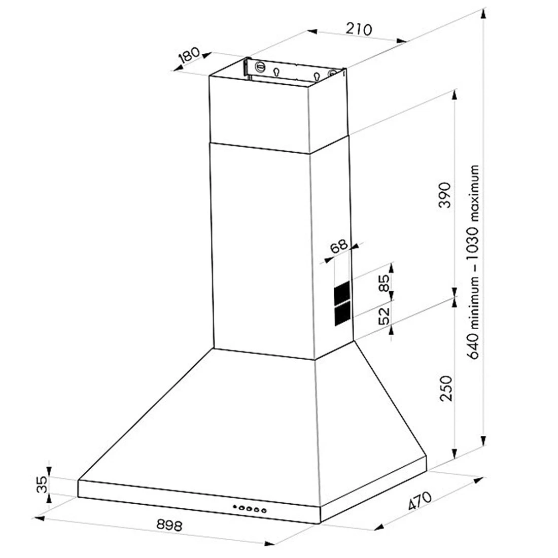 Smeg Classic 90cm Canopy Rangehood Stainless Steel Smeg Classic 90cm Canopy Rangehood Stainless Steel -Cook & Bathe SHW910X1 spec web