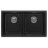 Bella Vista Fomos Sink 790 X 460mm Double Bowl Sink Black
