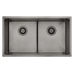 Bella Vista Luminare Sink 760 X 440mm Double Bowl Sink Gunmetal