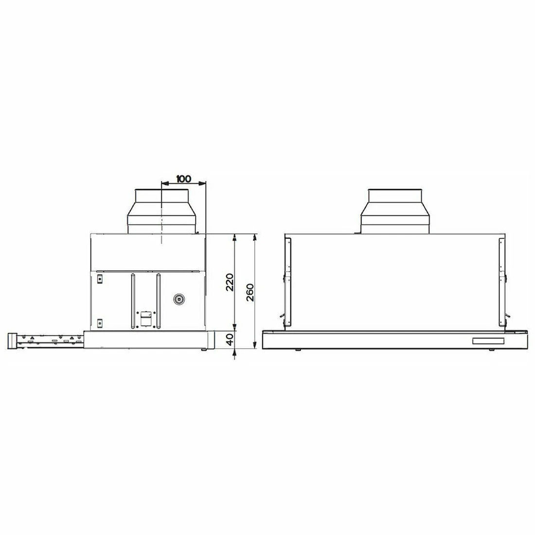 Smeg Slide Out Rangehood Stainless Steel 60cm Smeg Slide Out Rangehood Stainless Steel 60cm -Cook & Bathe STH650X spec2 web