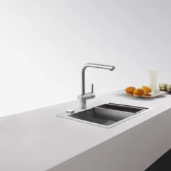 Franke Atlas Neo Stainless Steel Pull-Out Tap -Cook & Bathe TA9701 lifestyle1