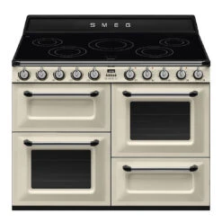 Smeg 110cm Victoria Induction Triple Cavity Cooker Freestanding Cooker Cream