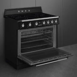 Smeg 90cm Victoria Induction MF Freestanding Cooker Black -Cook & Bathe TR90IMBL 4