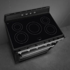 Smeg 90cm Victoria Induction MF Freestanding Cooker Black -Cook & Bathe TR90IMBL 5