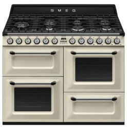 Smeg 110cm Victoria Dual Fuel Triple Cavity Freestanding Cooker Cream