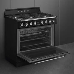 Smeg 90cm Victoria Dual Fuel MF Freestanding Cooker Black 4 Smeg 90cm Victoria Dual Fuel MF Freestanding Cooker Black -Cook & Bathe TRA90GMBL 3