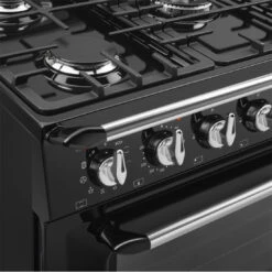 Smeg 90cm Victoria Dual Fuel Pyro Freestanding Cooker Black -Cook & Bathe TRA90GPBL 5