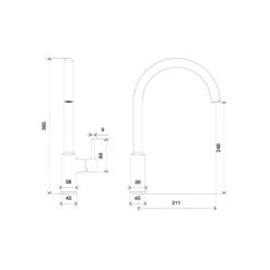 Villeroy & Boch Villeroy And Boch Vita Kitchen Mixer Brushed Nickel -Cook & Bathe TVK0213080 SpecSheet Web