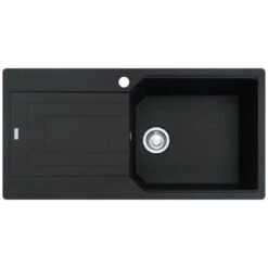 Franke Urban Fragranite Onyx Left Hand Single Bowl Sink With Drainer Kit