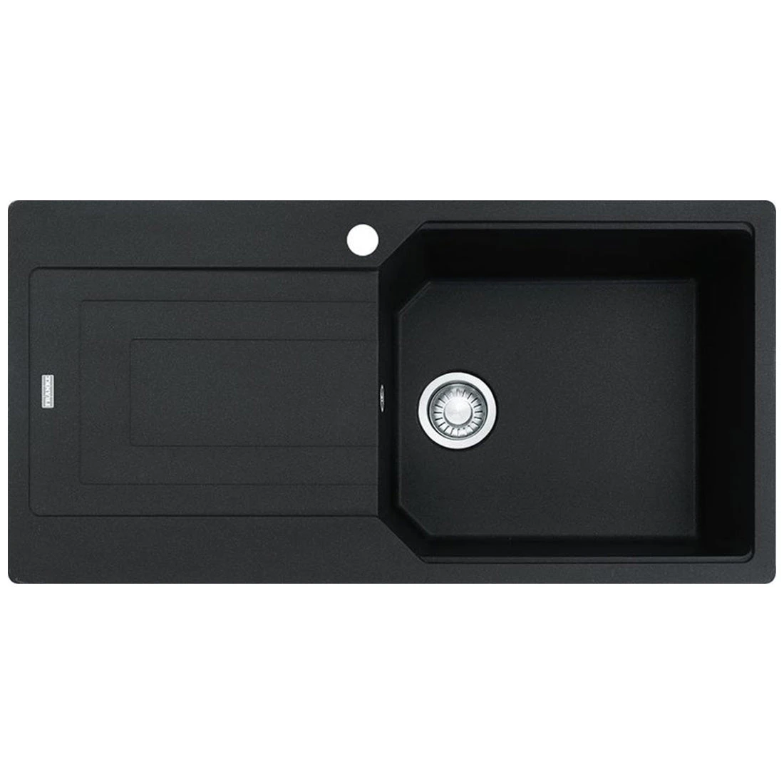 Franke Urban Fragranite Onyx Left Hand Single Bowl Sink with Drainer Kit Franke Urban Fragranite Onyx Left Hand Single Bowl Sink With Drainer Kit -Cook & Bathe UBG611 100ONLHD