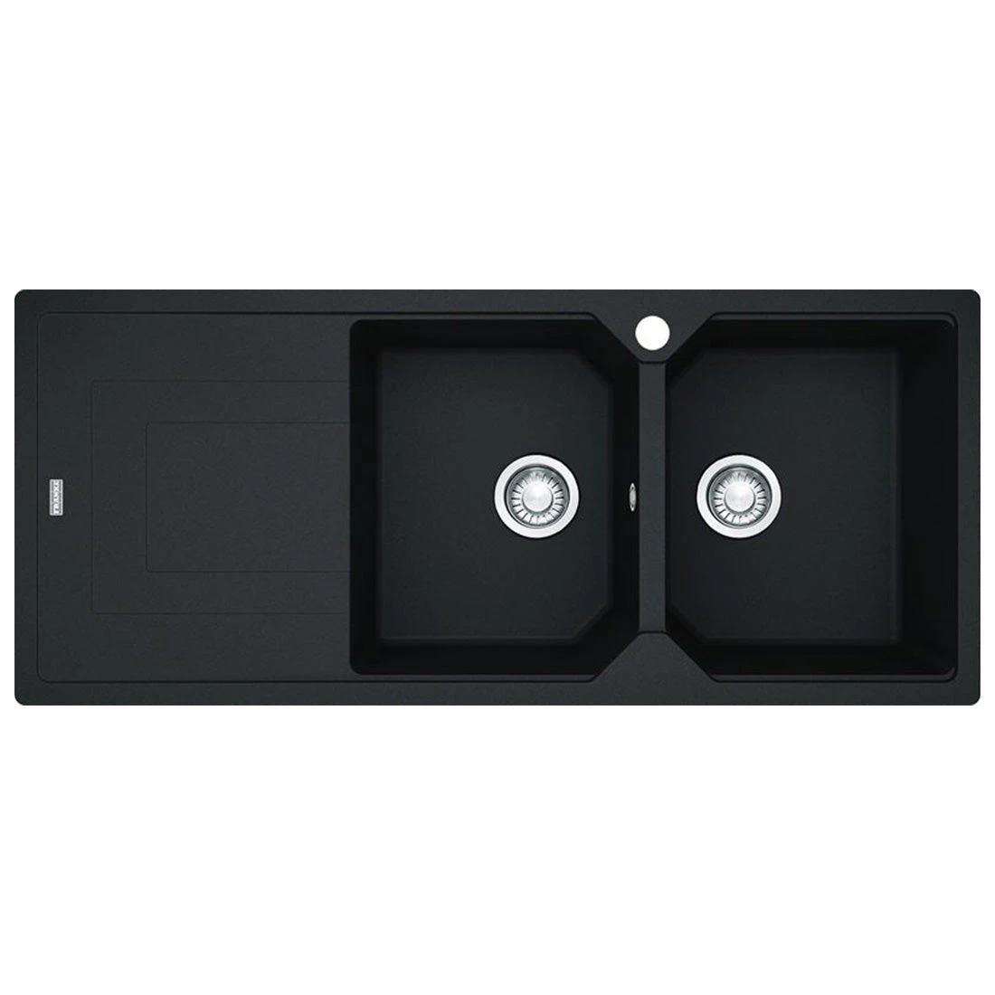 Franke Urban Fragranite Onyx Topmount Double Bowl Sink with Left Hand Drainer Franke Urban Fragranite Onyx Topmount Double Bowl Sink With Left Hand Drainer -Cook & Bathe UBG621ONLHD