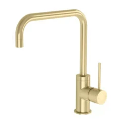 Phoenix Vivid Slimline Sink Mixer 220mm Squareline Brushed Gold
