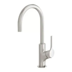 Phoenix Vivid Slimline Oval Sink Mixer 160mm Gooseneck Brushed Nickel
