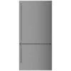 Westinghouse Bottom Freezer Refrigerator Pole Handles Right 496L Dark Stainless Steel