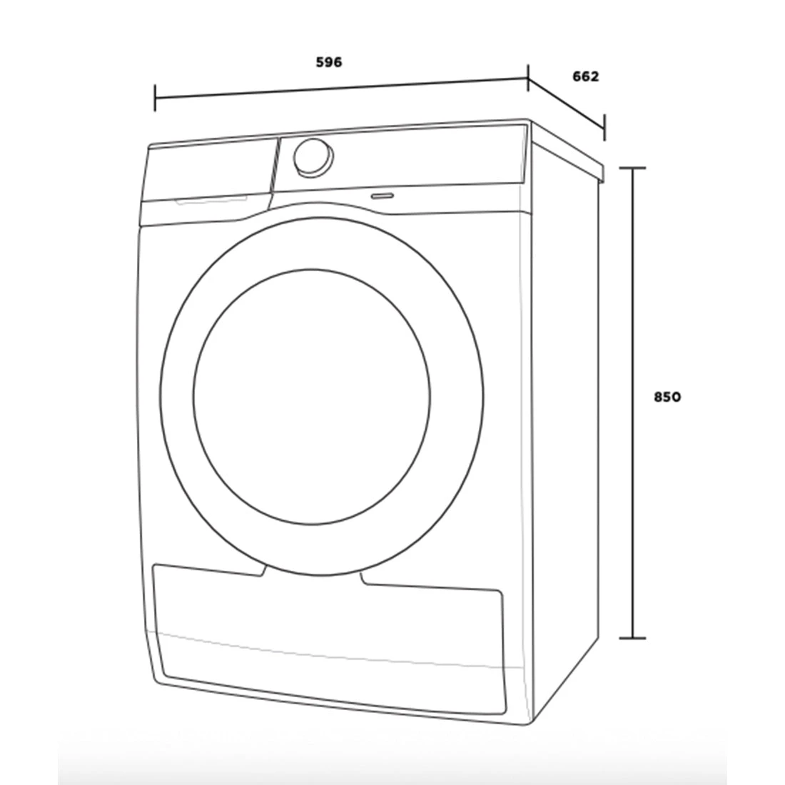 Westinghouse 9kg EasyCare 700 Series Heat Pump Dryer Westinghouse 9kg EasyCare 700 Series Heat Pump Dryer -Cook & Bathe WDH904N7SA spec