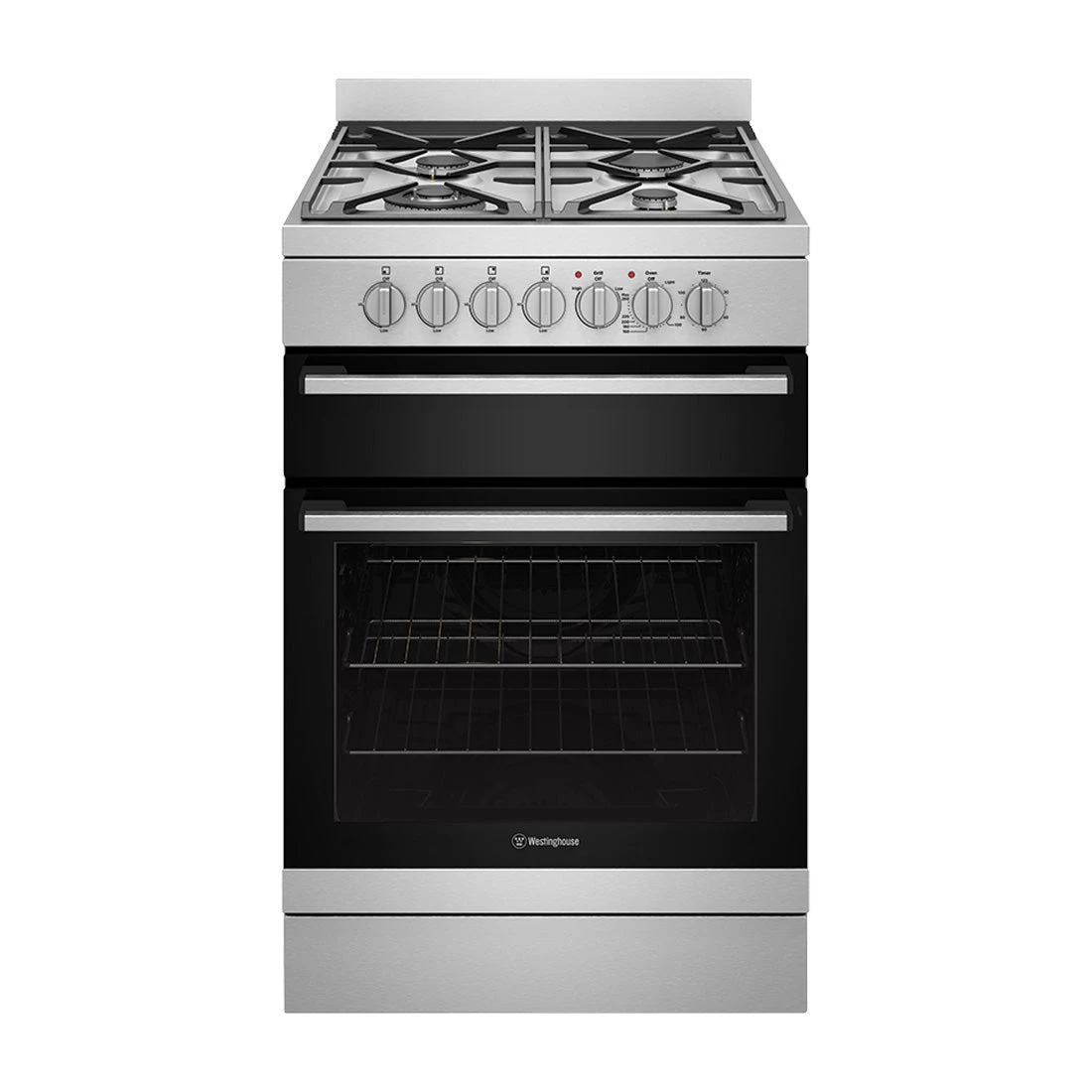 Westinghouse 60cm Freestanding Electric Oven and Gas Cooktop Stainless Steel Westinghouse 60cm Freestanding Electric Oven And Gas Cooktop Stainless Steel -Cook & Bathe WFE612SC