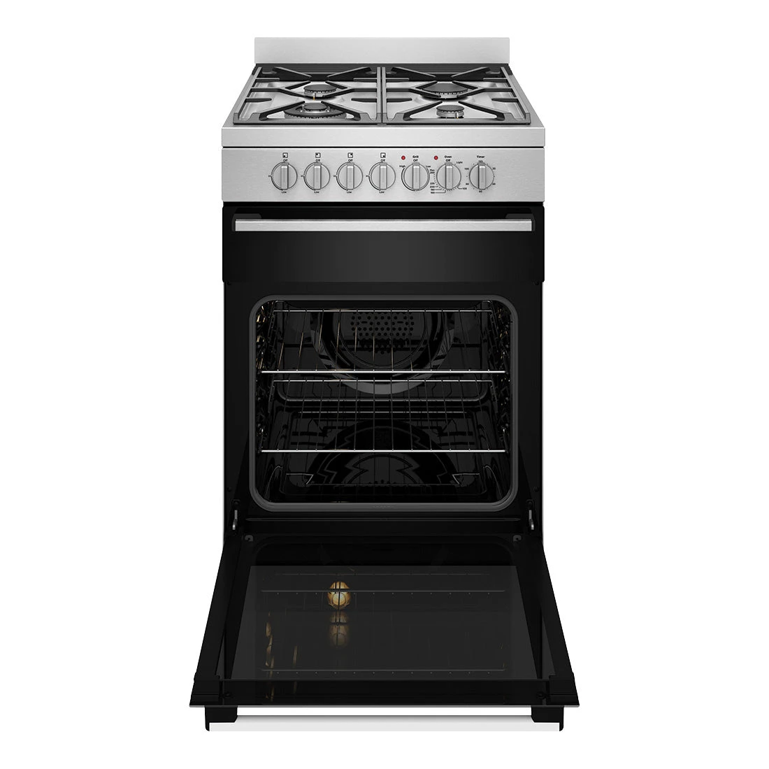Westinghouse 60cm Freestanding Electric Oven and Gas Cooktop Stainless Steel Westinghouse 60cm Freestanding Electric Oven And Gas Cooktop Stainless Steel -Cook & Bathe WFE612SC 1