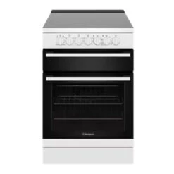 Westinghouse 60cm Freestanding Electric Oven And Ceramic Cooktop White 2 Westinghouse 60cm Freestanding Electric Oven And Ceramic Cooktop White -Cook & Bathe WFE642WCB 1