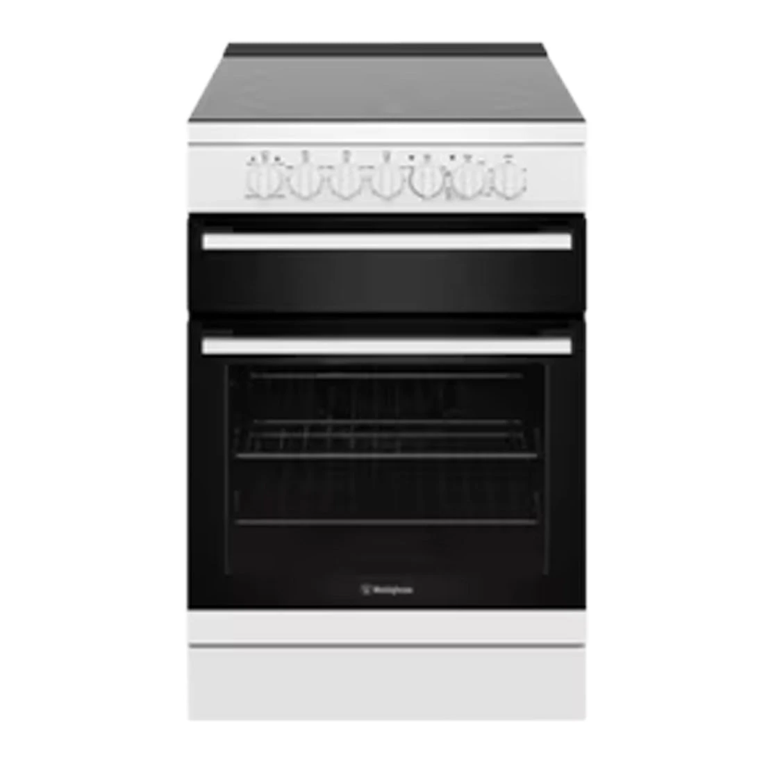 Westinghouse 60cm Freestanding Electric Oven and Ceramic Cooktop White Westinghouse 60cm Freestanding Electric Oven And Ceramic Cooktop White -Cook & Bathe WFE642WCB 1