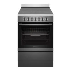 Westinghouse 60cm Freestanding Electric Oven And Ceramic Cooktop With AirFry Dark Stainless Steel