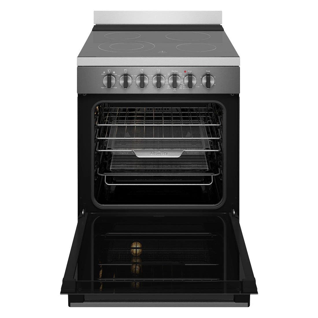 Westinghouse 60cm Freestanding Electric Oven and Ceramic Cooktop with AirFry Dark Stainless Steel Westinghouse 60cm Freestanding Electric Oven And Ceramic Cooktop With AirFry Dark Stainless Steel -Cook & Bathe WFE646DSCB 1