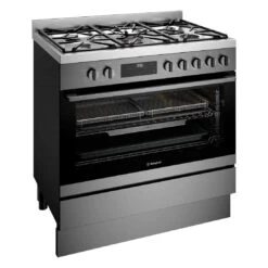Westinghouse 90cm Dual Fuel Freestanding Oven With AirFry Dark Stainless Steel