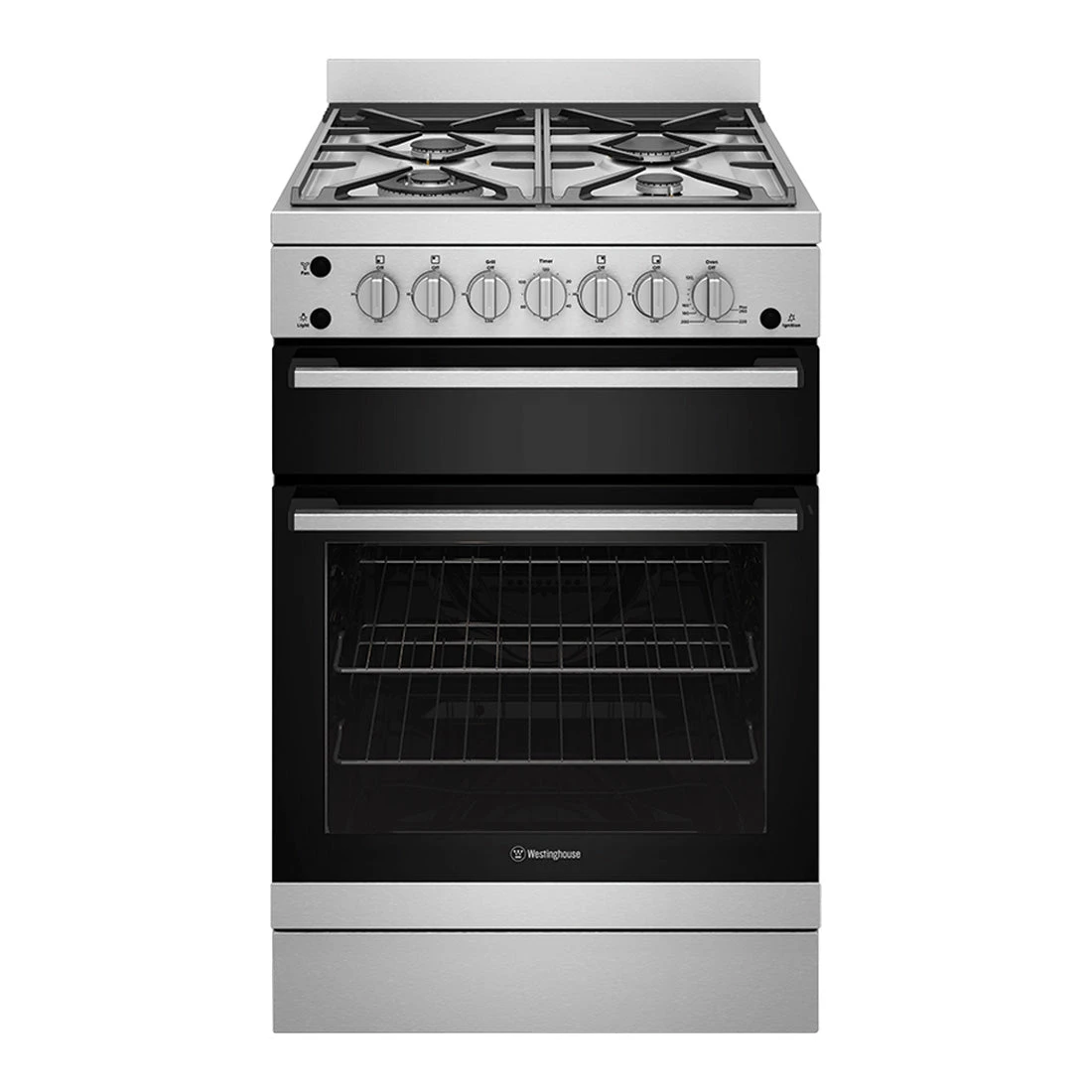 Westinghouse 60cm Freestanding Gas Oven and Gas Cooktop with Separate Grill Stainless Steel Westinghouse 60cm Freestanding Gas Oven And Gas Cooktop With Separate Grill Stainless Steel -Cook & Bathe WFG612SCH 2